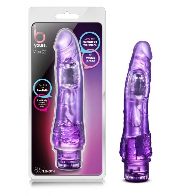 B Yours Vibe #7 Realistic Vibrator - Purple